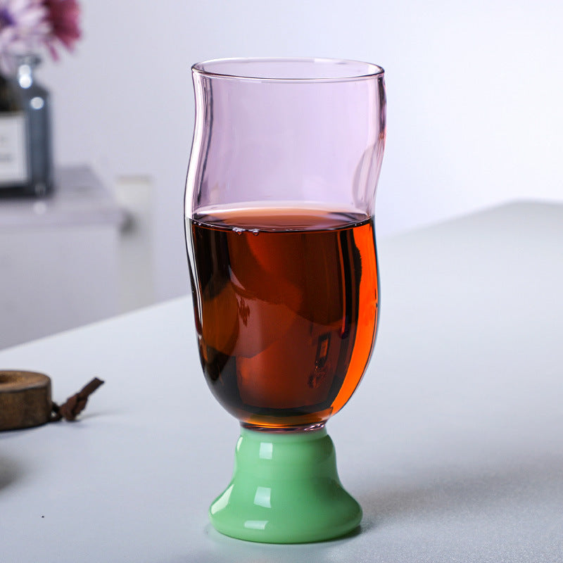 Trelvani Colored Borosilicate Glass Drinking Cup - Pink
