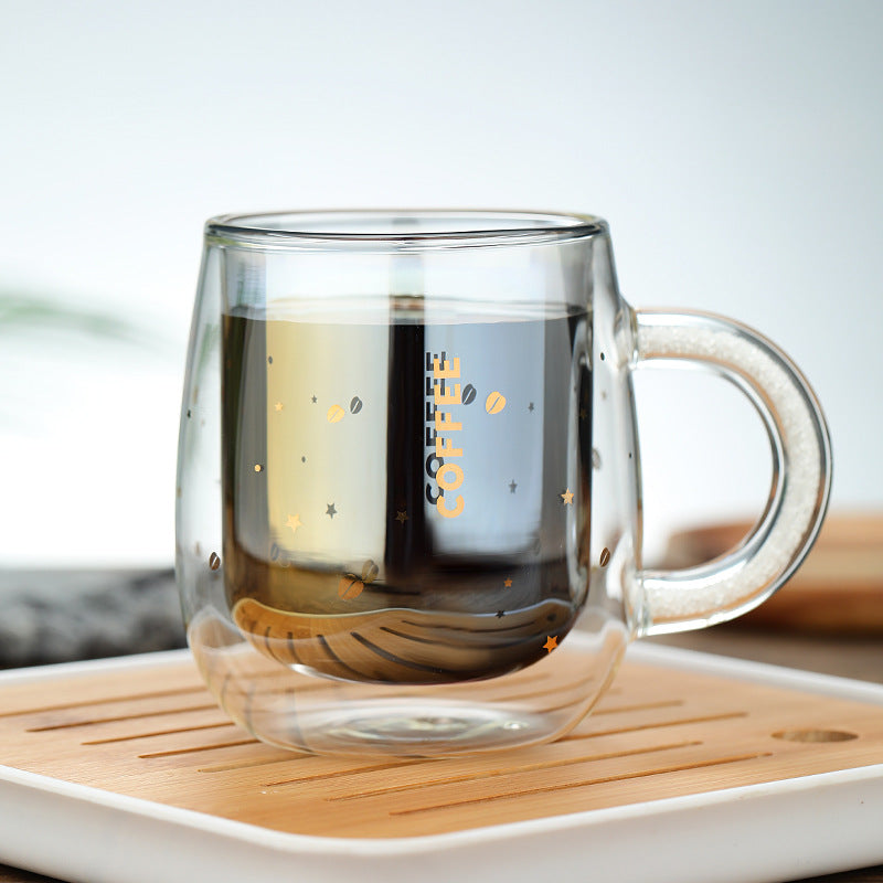 Trelvani Iridescent Diamond-Pattern Double-Wall Glass Cup - additional product view 3