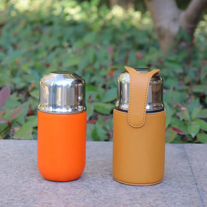 Trelvani Insulated Travel Tumbler with Removable Tea Infuser - White