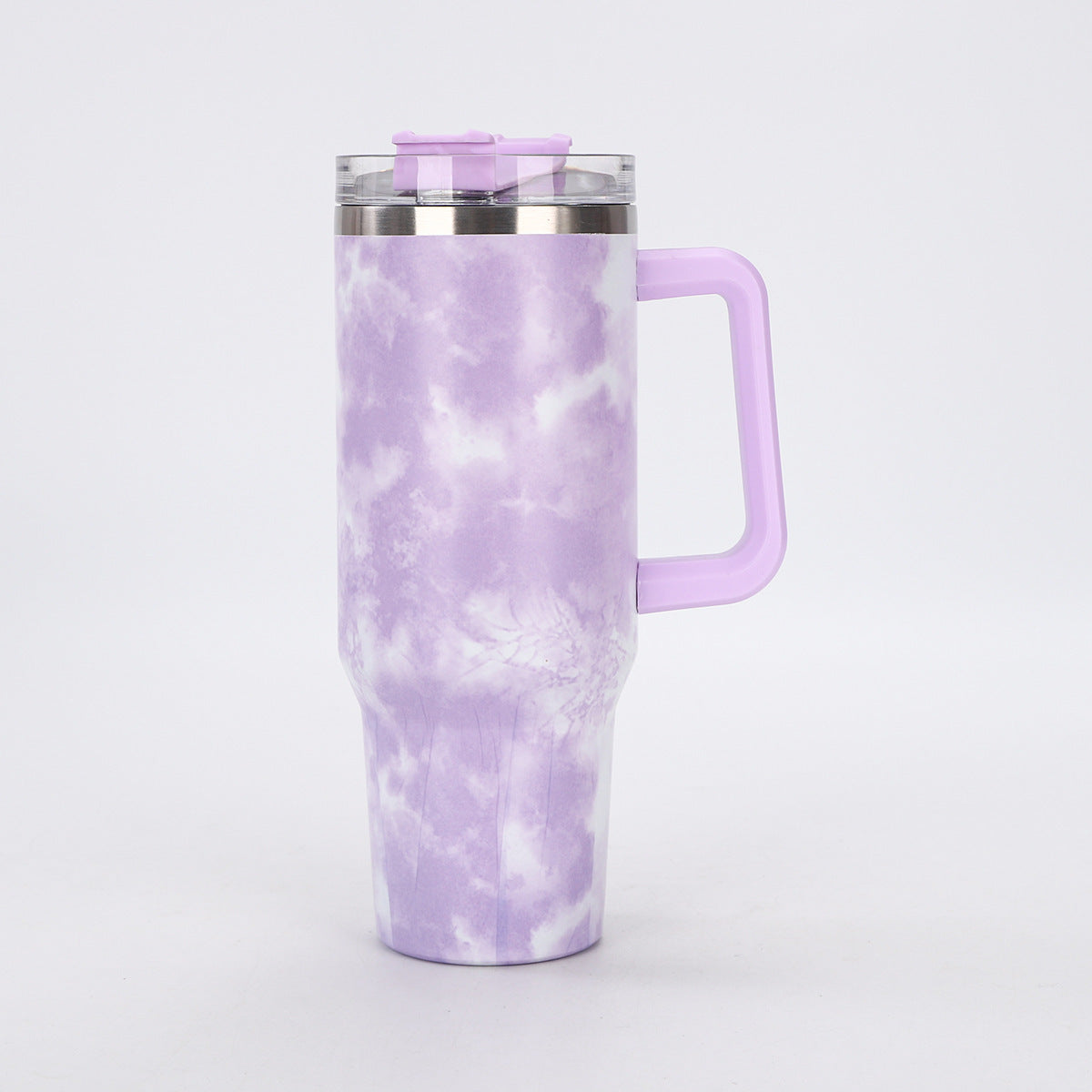 Trelvani 40oz Vacuum Insulated Stainless Steel Tumbler with Handle - White