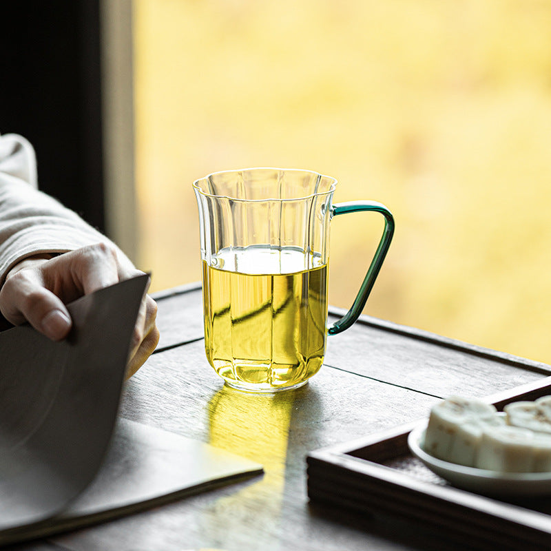 Trelvani Thick-Wall Clear Glass Tea Mug with Handle - additional product view 2