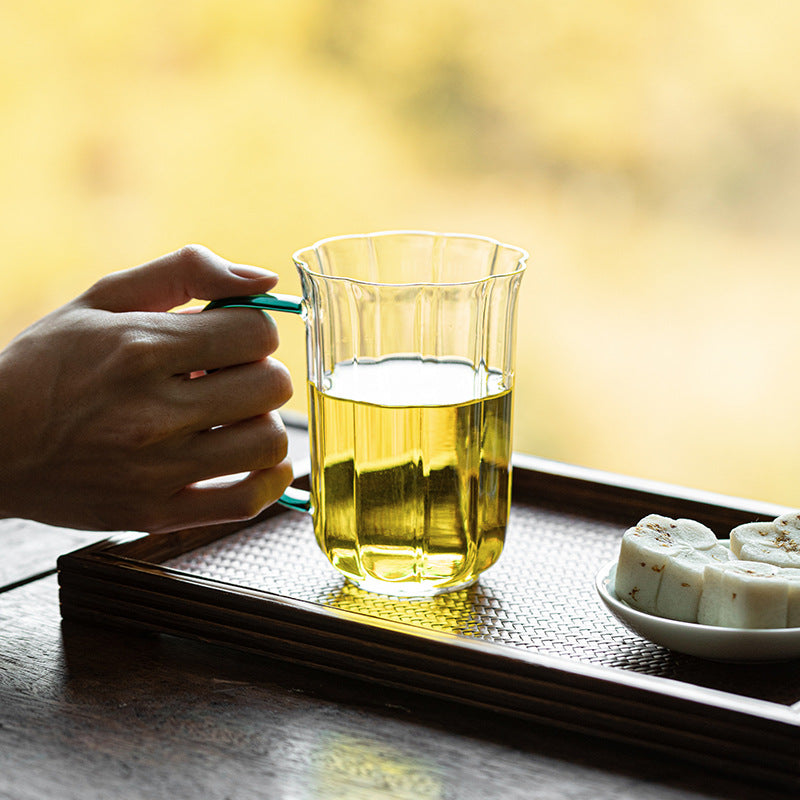 Trelvani Thick-Wall Clear Glass Tea Mug with Handle - additional product view 3