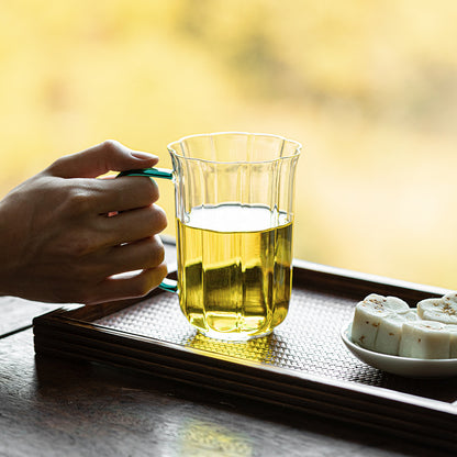 Trelvani Thick-Wall Clear Glass Tea Mug with Handle - additional product view 3