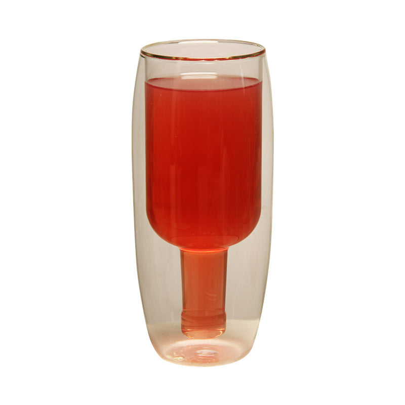Trelvani Double-Wall Borosilicate Glass Drinking Cup - product view