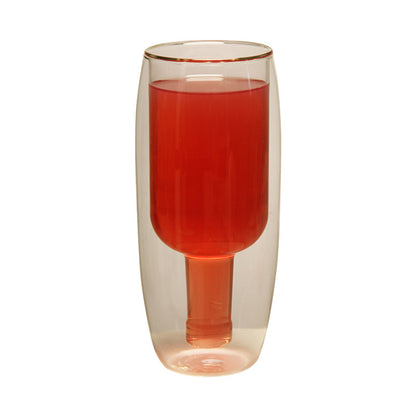 Trelvani Double-Wall Borosilicate Glass Drinking Cup - product view