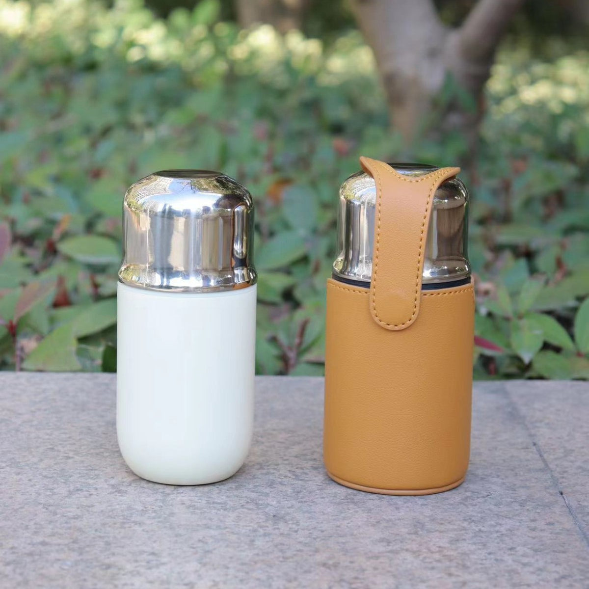Trelvani Insulated Travel Tumbler with Removable Tea Infuser - Green